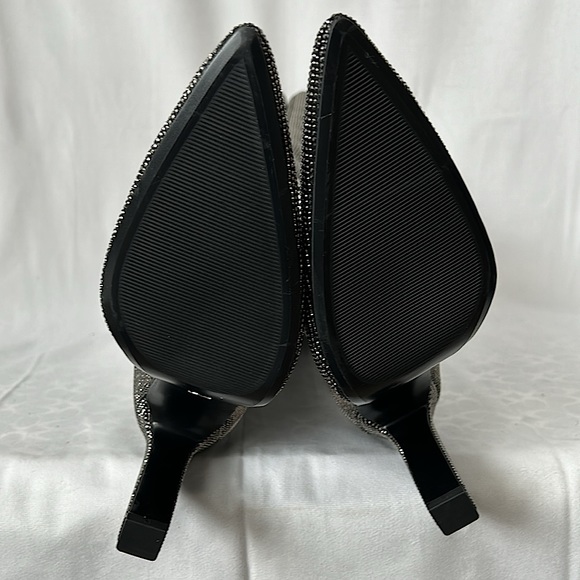 Zara NWT Sexy Silver Glittery Tall Heeled Boots Shoes **Size 42/US Size 11**🔥🔥 - Picture 7 of 7